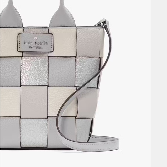 NWT KATE SPADE NY Basket Metallic Mini Leather Tote - Picture 4 of 7